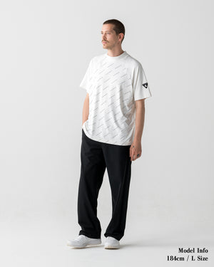 CRONOS BLACK MONOGRAM MOCK NECK【WHITE】