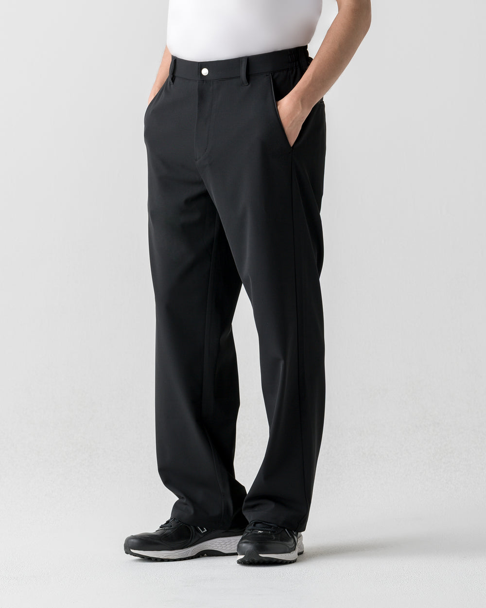 CRONOS BLACK DUAL TONE PANTS【BLACK×WHITE】