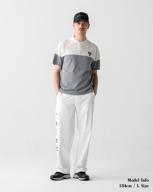 CRONOS BLACK DUAL TONE POLO【WHITE×GRAY】