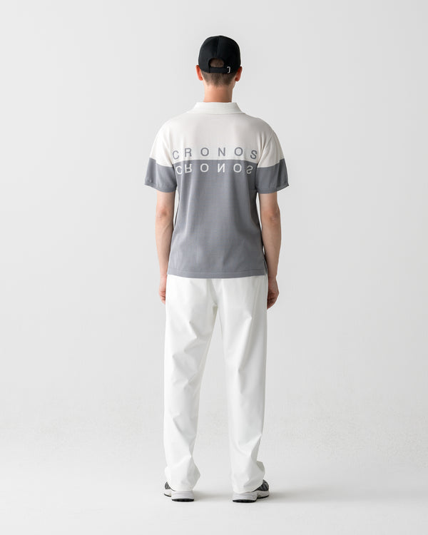 CRONOS BLACK DUAL TONE PANTS【WHITE×BLACK】