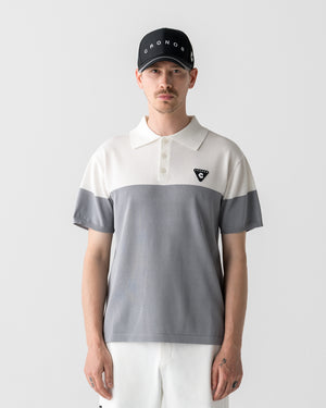 CRONOS BLACK DUAL TONE POLO【WHITE×GRAY】