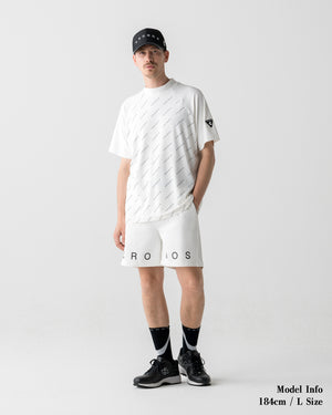 CRONOS BLACK MONOGRAM MOCK NECK【WHITE】