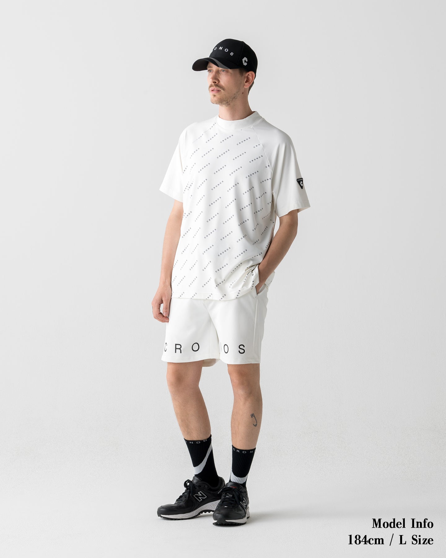CRONOS クロノス サーフパンツ／トレーニングショーツ（ブラック×ホワイト） CRONOS BLACK DUAL TONE SHORTS【WHITE×BLACK】