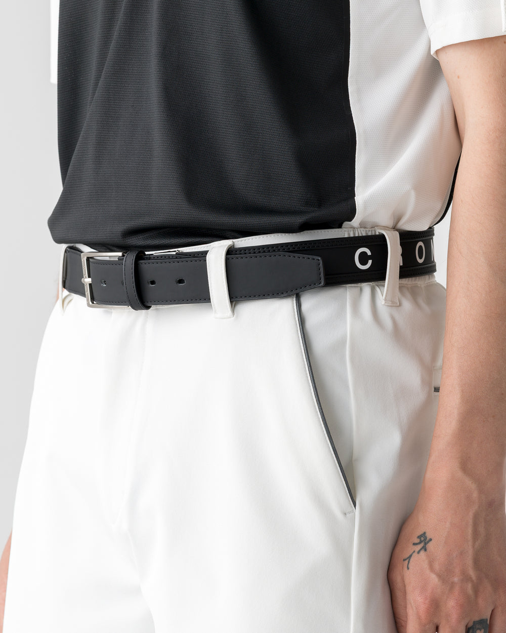CRONOS BLACK LOGO 高爾夫球皮帶【BLACK】