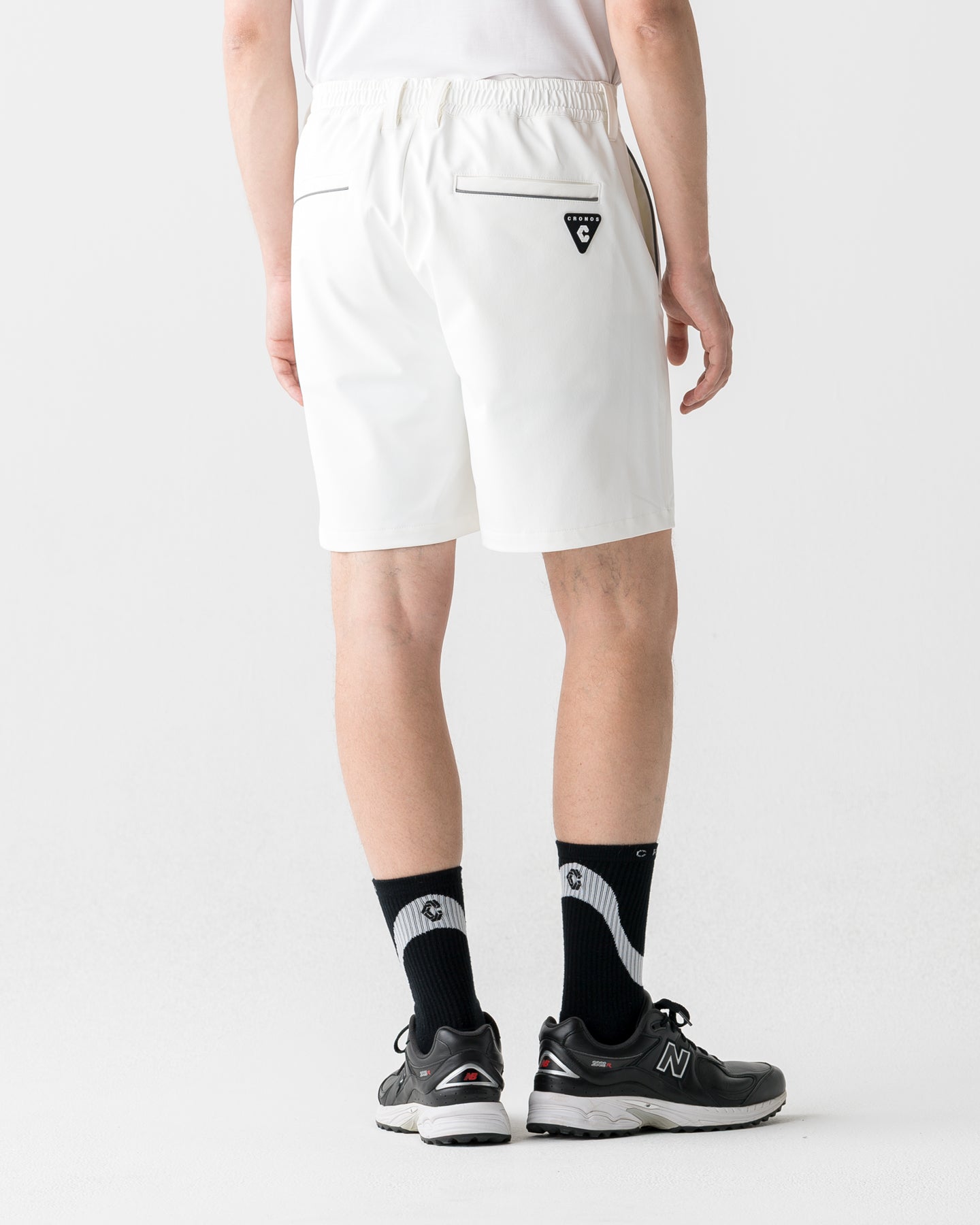 CRONOS BLACK DUAL TONE SHORTS【WHITE×BLACK】
