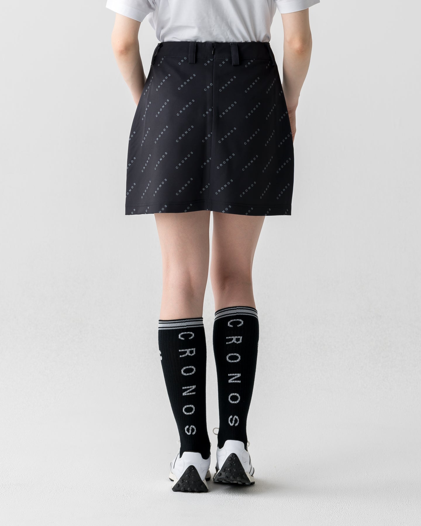 クロノス　スカート Sサイズ CRONOS BLACK WOMEN MONOGRAM SKIRT【BLACK】