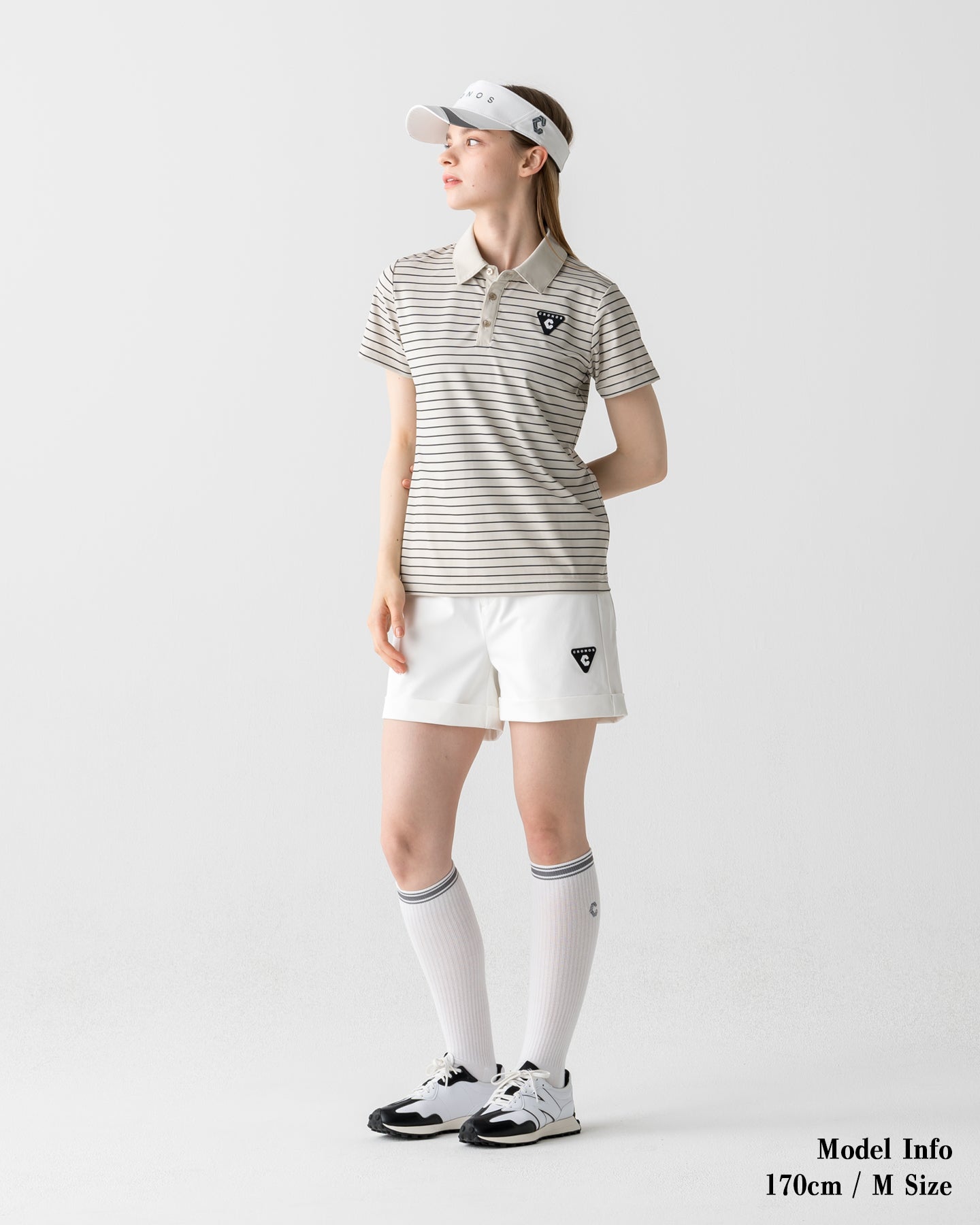 CRONOS BLACK WOMEN MONOCHROME SHORTS【WHITE×BLACK】