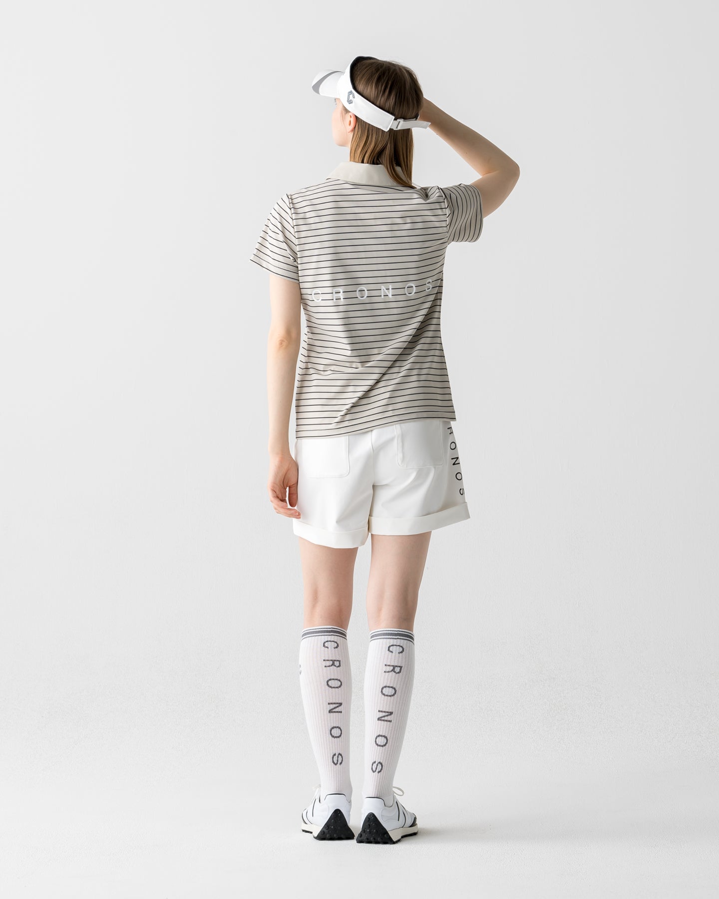CRONOS BLACK WOMEN MONOCHROME SHORTS【WHITE×BLACK】