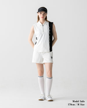 CRONOS BLACK WOMEN MONOCHROME SHORTS【WHITE×BLACK】