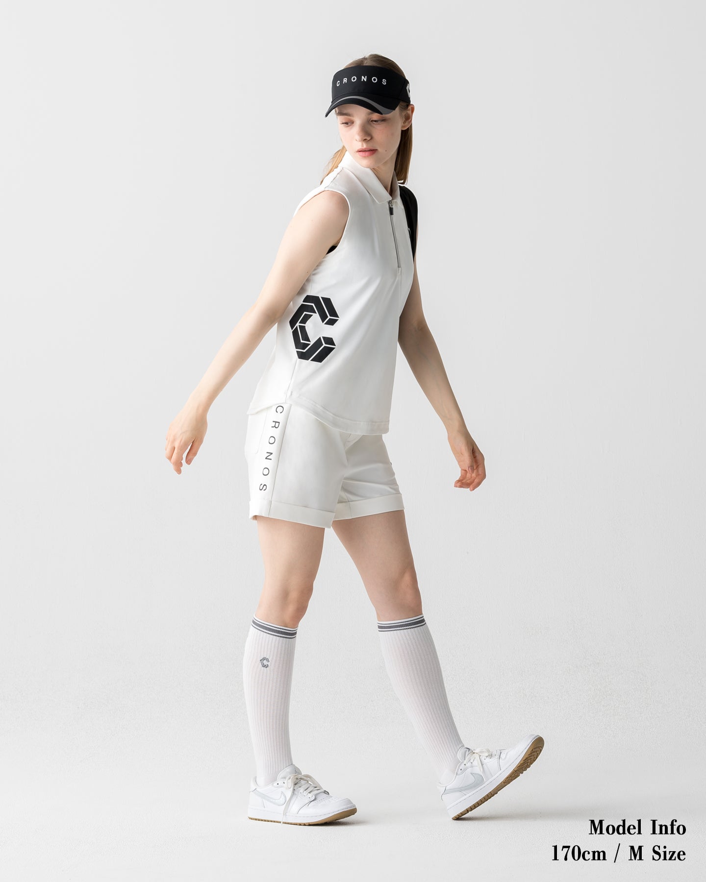 CRONOS BLACK WOMEN MONOCHROME SHORTS【WHITE×BLACK】