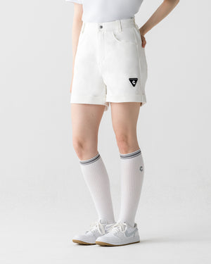 CRONOS BLACK WOMEN MONOCHROME SHORTS【WHITE×BLACK】
