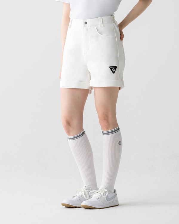 CRONOS BLACK WOMEN MONOCHROME SHORTS【WHITE×BLACK】