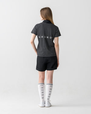 CRONOS BLACK WOMEN MONOCHROME SHORTS【BLACK×YELLOW】