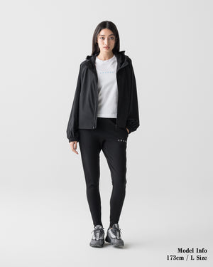 CRONOS WOMEN LIGHT STRETCH HOODIE【BLACK】