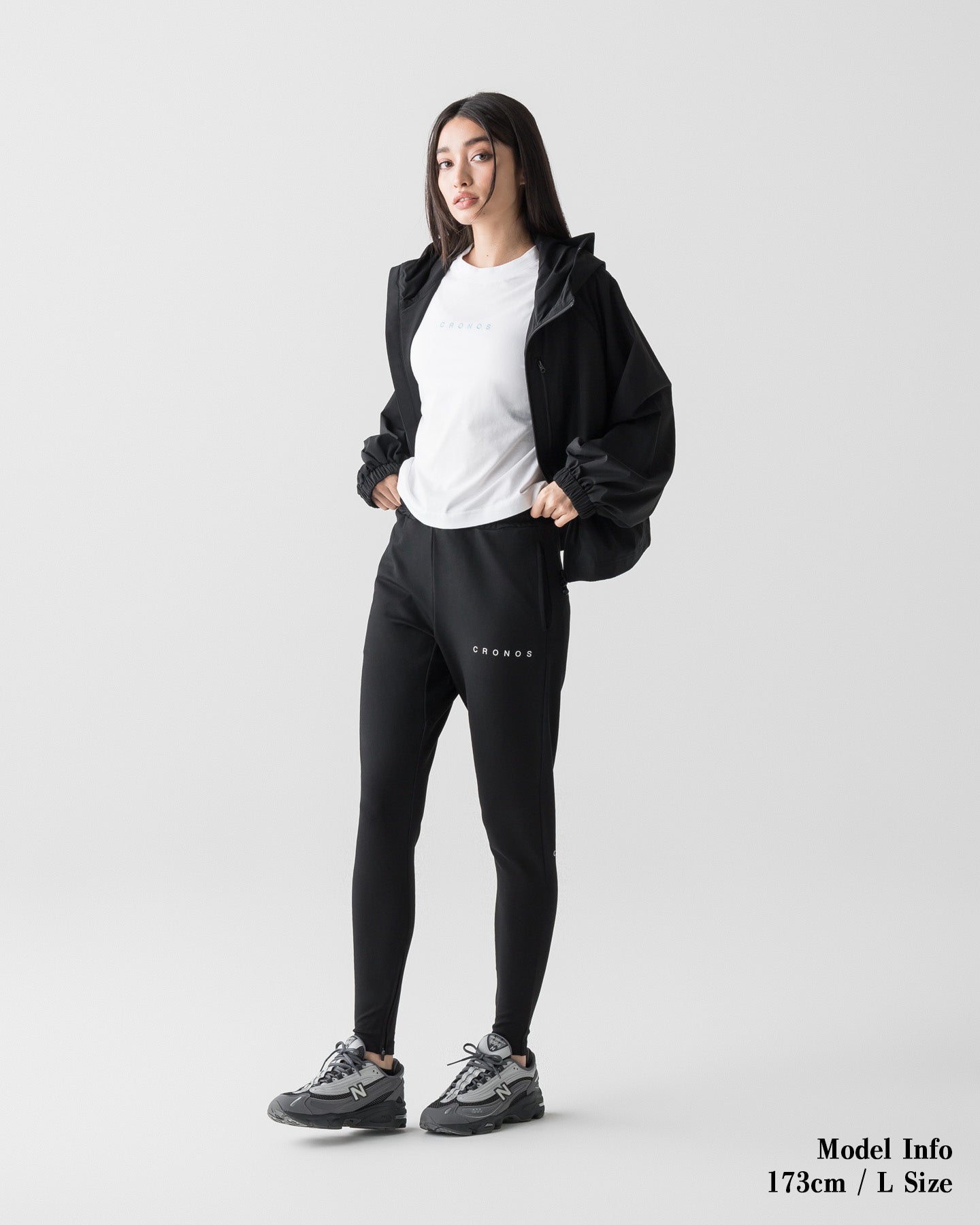 CRONOS WOMEN COOL FEEL SKINNY PANTS【BLACK】
