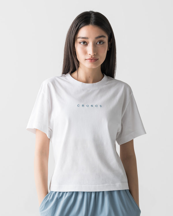 CRONOS WOMEN MINI FIT T-SHIRTS【WHITE】