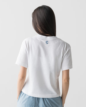 CRONOS WOMEN MINI FIT T-SHIRTS【WHITE】