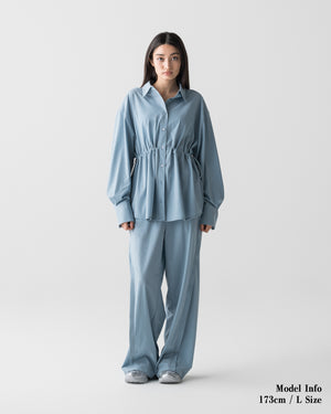CRONOS WOMEN LIGHT STRETCH SHIRT【BLUE】