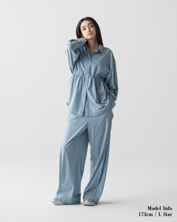 CRONOS WOMEN LIGHT STRETCH SHIRT【BLUE】