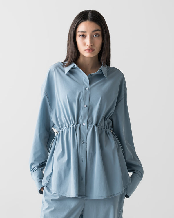CRONOS WOMEN LIGHT STRETCH SHIRT【BLUE】