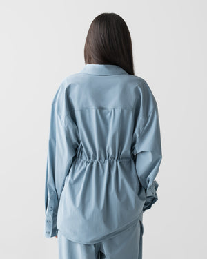 CRONOS WOMEN LIGHT STRETCH SHIRT【BLUE】