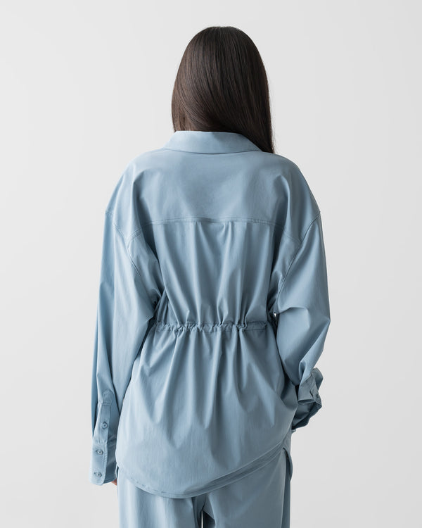 CRONOS WOMEN LIGHT STRETCH SHIRT【BLUE】