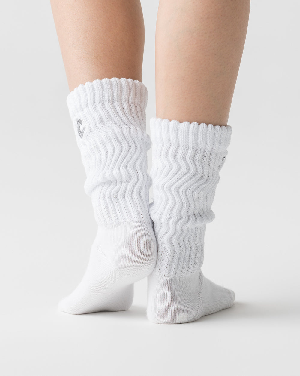 CRONOS WOMEN LOOSE RIB SOCKS 【WHITE】