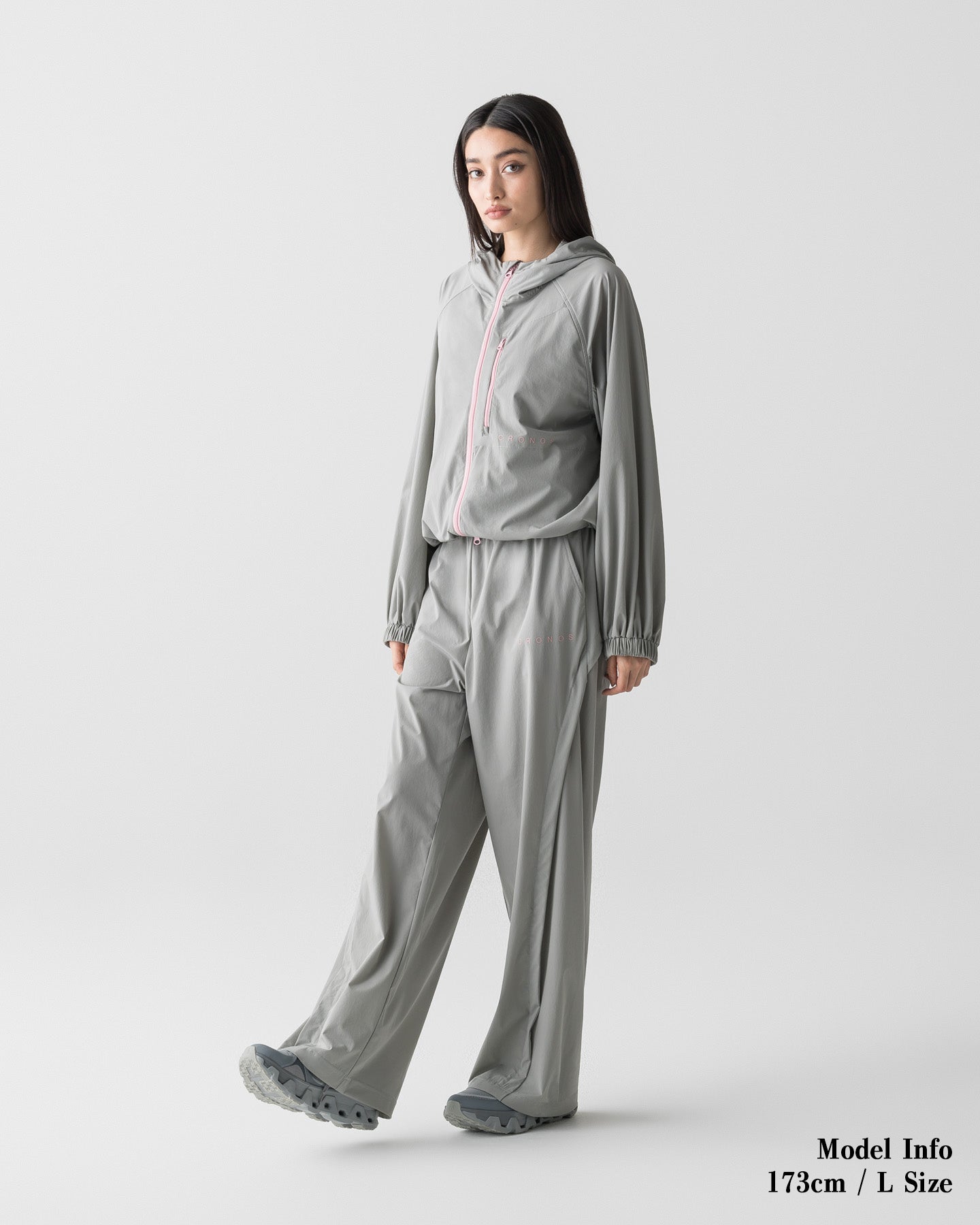 CRONOS WOMEN LIGHT STRETCH HOODIE【GRAY】
