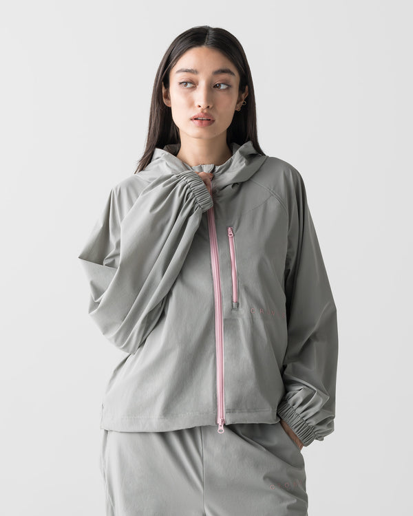 CRONOS WOMEN LIGHT STRETCH HOODIE【GRAY】