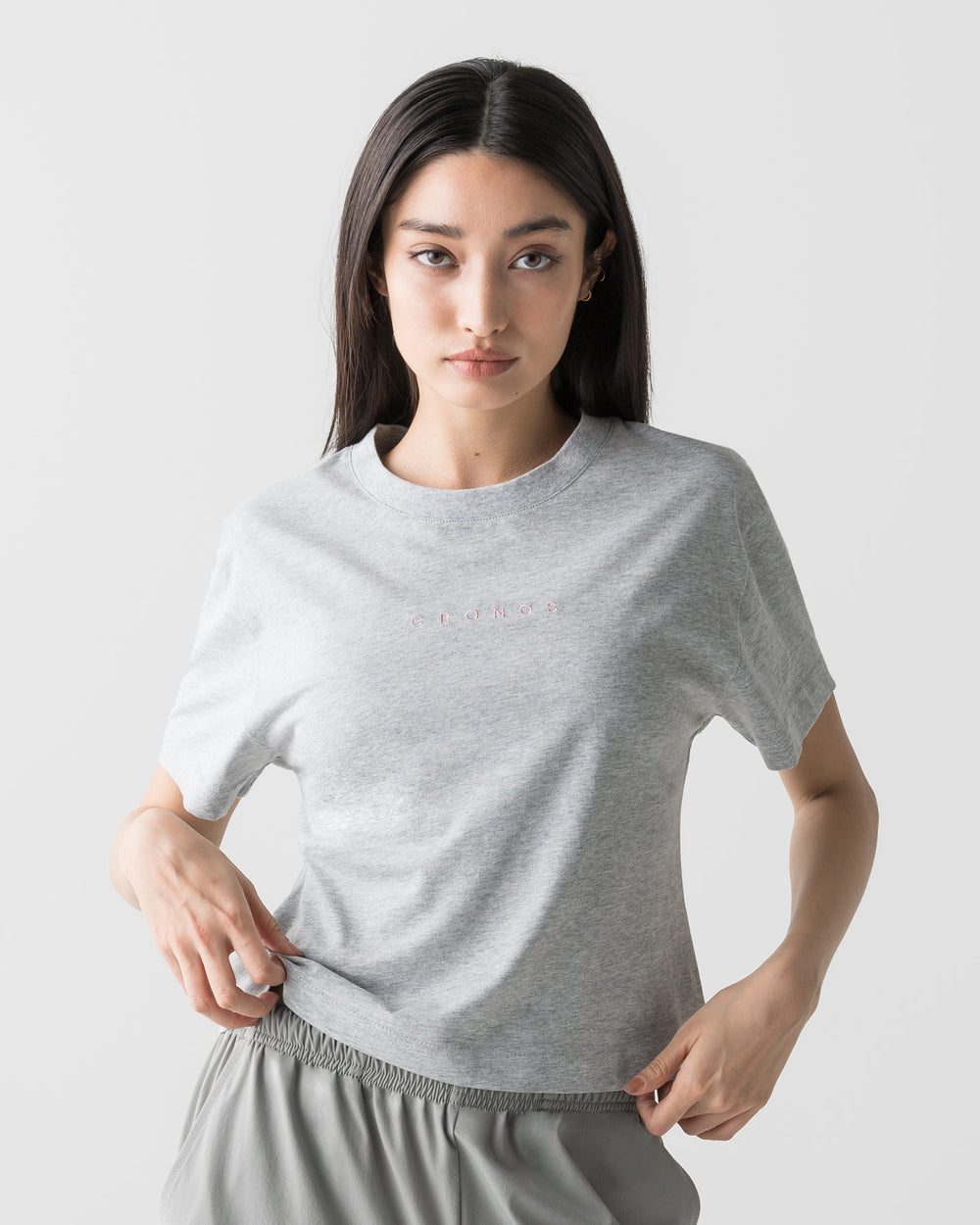 CRONOS WOMEN MINI FIT T-SHIRTS【GRAY】