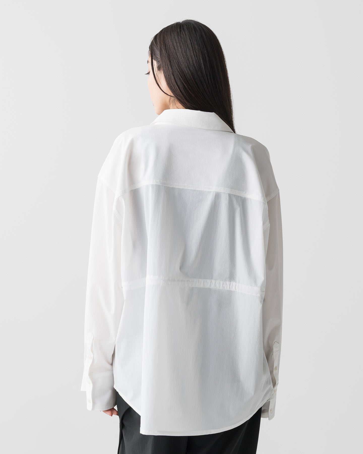 CRONOS WOMEN LIGHT STRETCH SHIRT【WHITE】