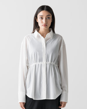 CRONOS WOMEN LIGHT STRETCH SHIRT【WHITE】