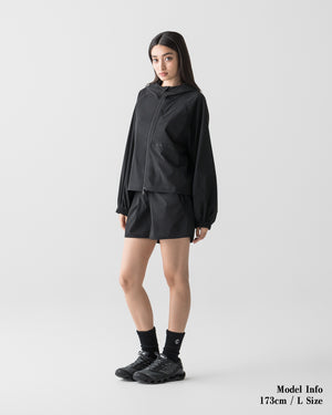 CRONOS WOMEN LIGHT STRETCH HOODIE【BLACK】