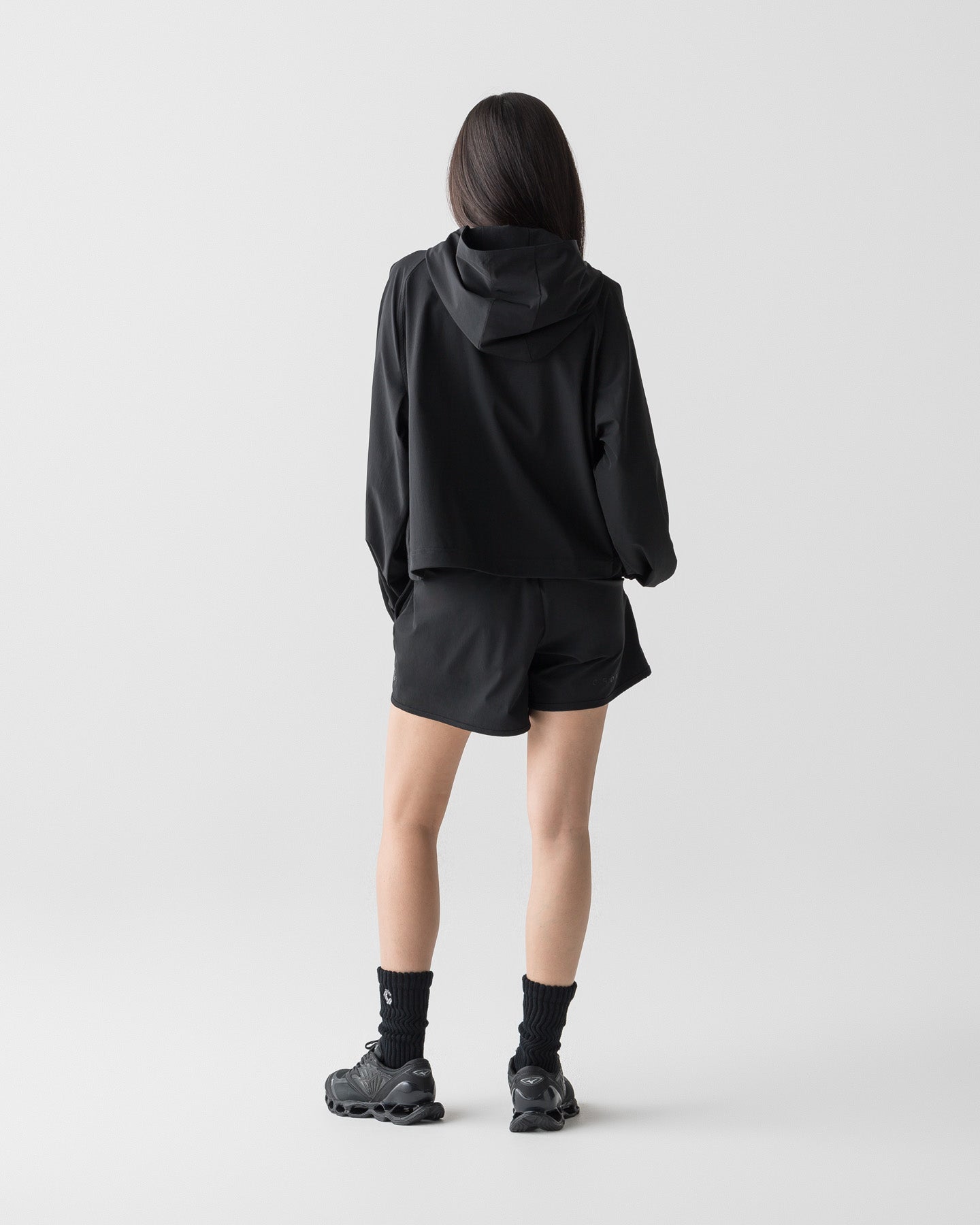 CRONOS WOMEN LIGHT STRETCH HOODIE【BLACK】