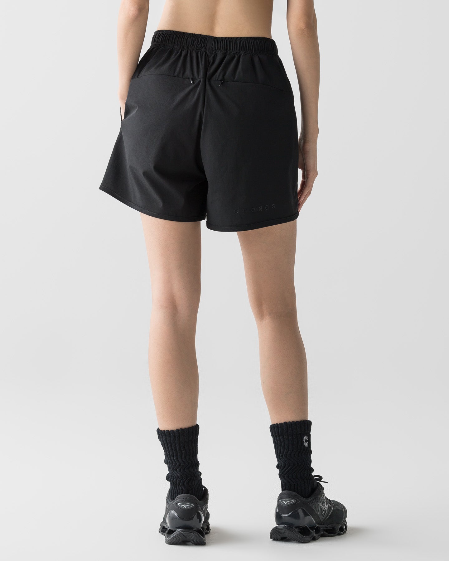 CRONOS WOMEN LIGHT STRETCH SHORTS【BLACK】