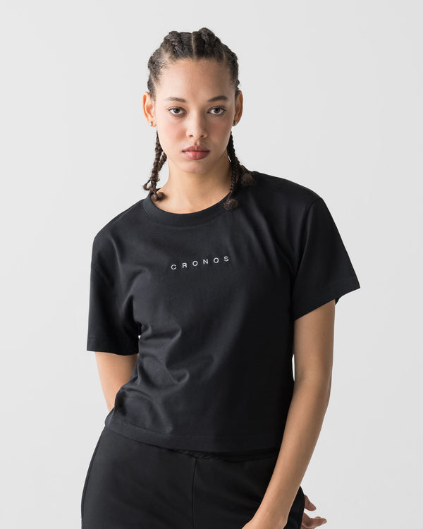 CRONOS WOMEN MINI FIT T-SHIRTS【BLACK】