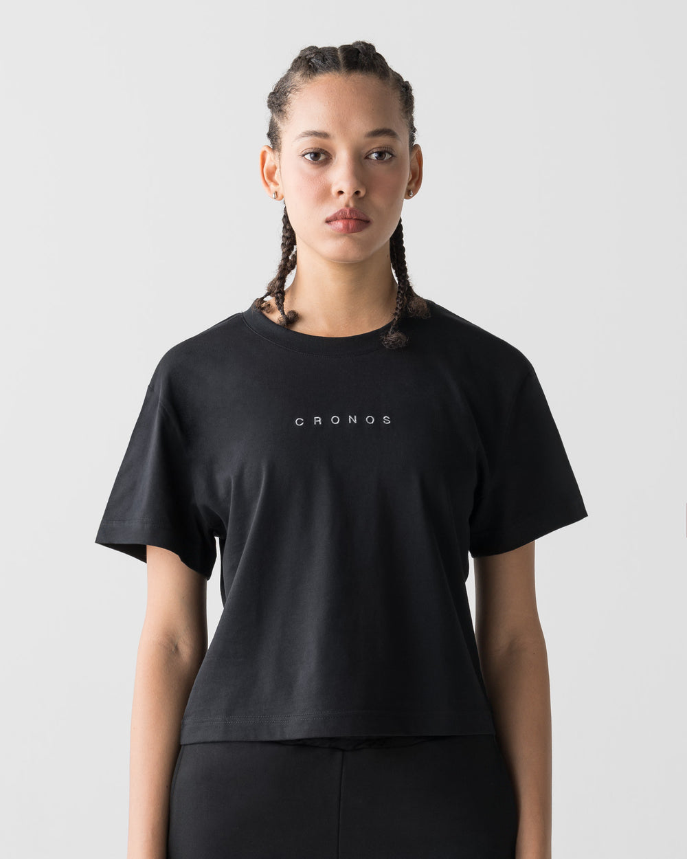 CRONOS WOMEN MINI FIT T-SHIRTS【BLACK】