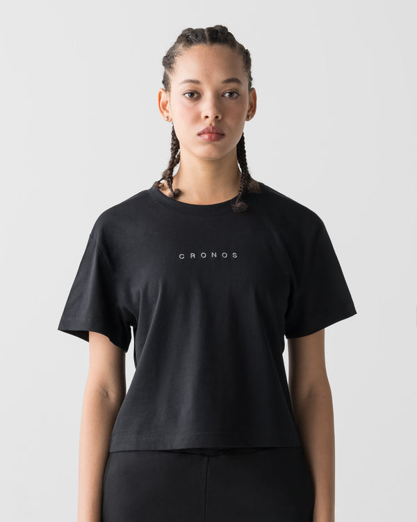 CRONOS WOMEN MINI FIT T-SHIRTS【BLACK】