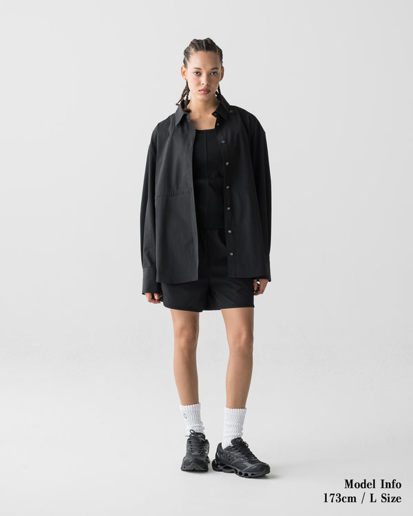 CRONOS WOMEN LIGHT STRETCH SHIRT【BLACK】