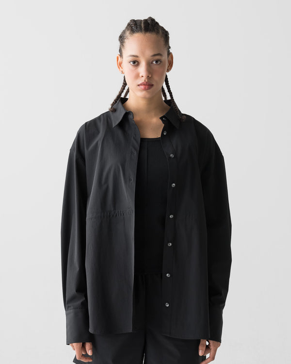 CRONOS WOMEN LIGHT STRETCH SHIRT【BLACK】