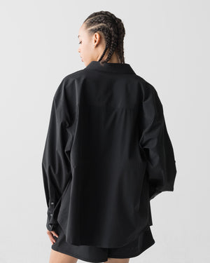 CRONOS WOMEN LIGHT STRETCH SHIRT【BLACK】