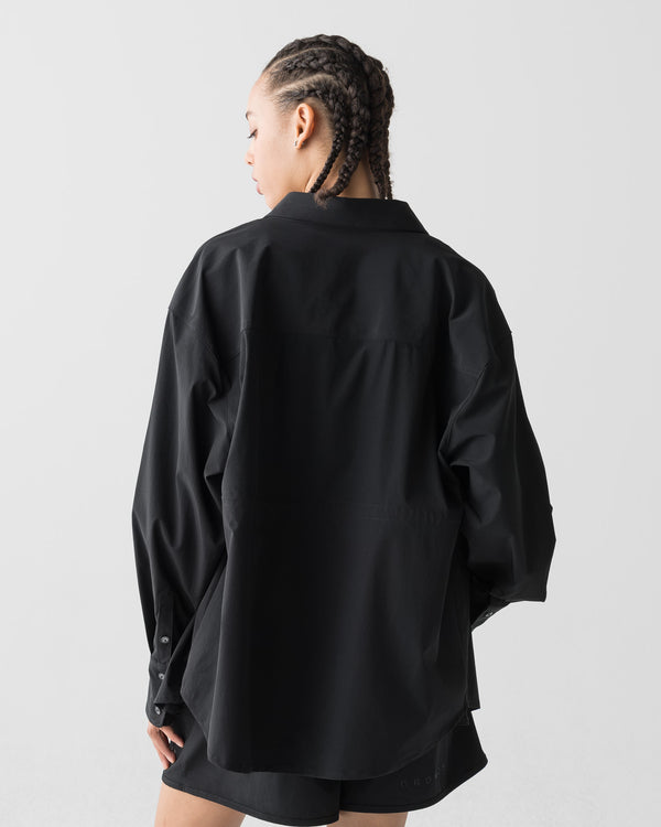 CRONOS WOMEN LIGHT STRETCH SHIRT【BLACK】