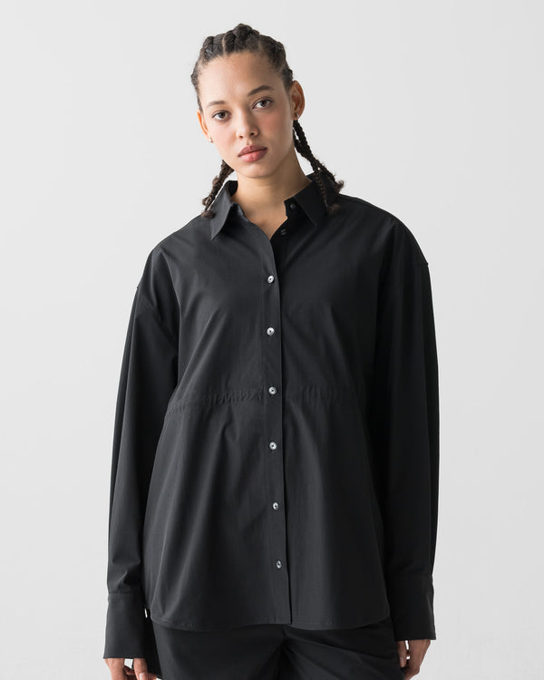 CRONOS WOMEN LIGHT STRETCH SHIRT【BLACK】