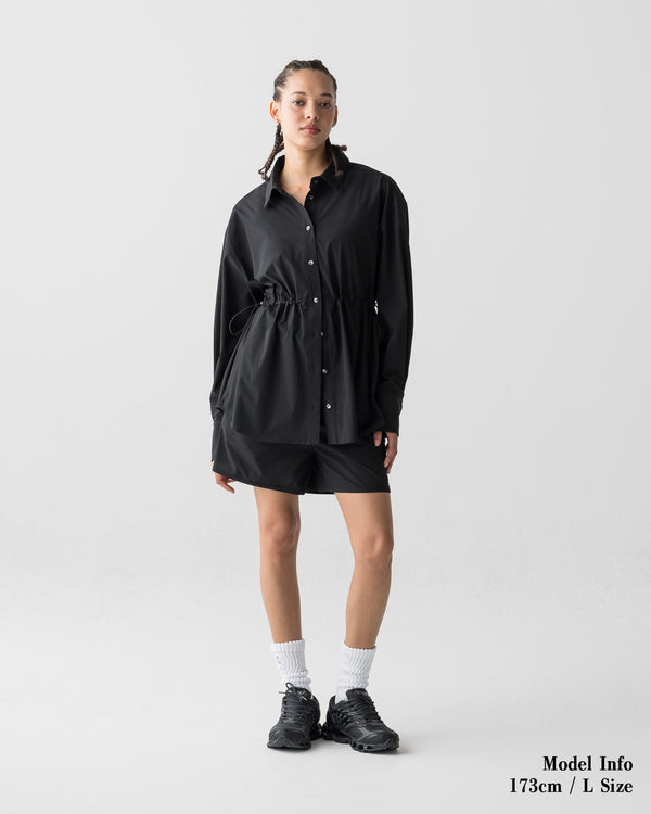 CRONOS WOMEN LIGHT STRETCH SHIRT【BLACK】