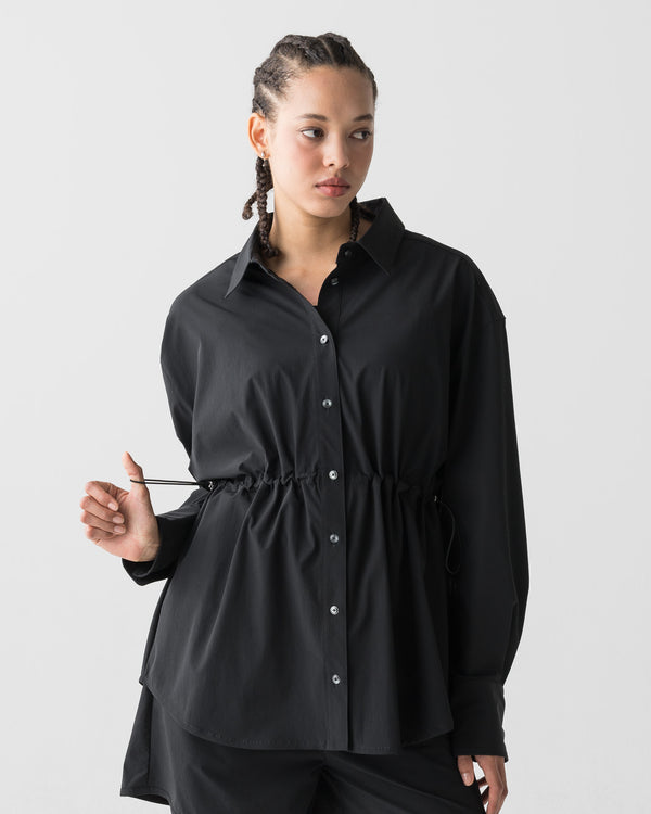 CRONOS WOMEN LIGHT STRETCH SHIRT【BLACK】
