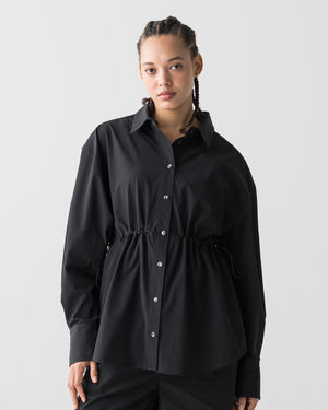 CRONOS WOMEN LIGHT STRETCH SHIRT【BLACK】