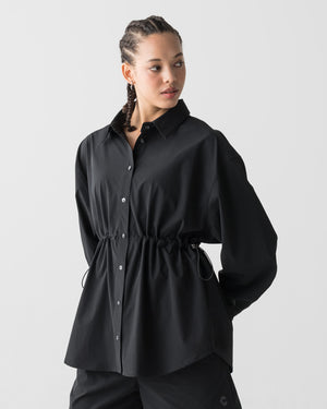 CRONOS WOMEN LIGHT STRETCH SHIRT【BLACK】