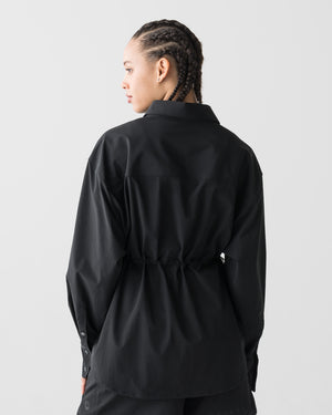 CRONOS WOMEN LIGHT STRETCH SHIRT【BLACK】