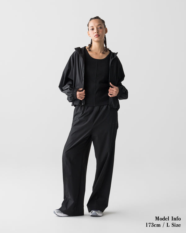 CRONOS WOMEN LIGHT STRETCH HOODIE【BLACK】