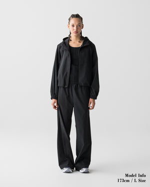 CRONOS WOMEN LIGHT STRETCH HOODIE【BLACK】